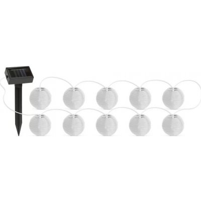 GARDEN OF EDEN LED Solární řetěz 10xLED 1,2V 3,7m IP44 studená bílá LC3268 – Hledejceny.cz