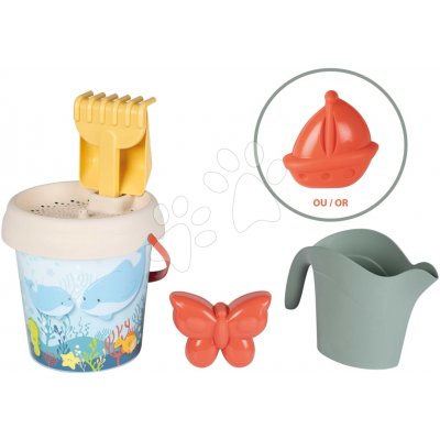 Smoby Kbelík set s konvičkou Medium Garnished Bucket Life s hrabičkami lopatkou a bábovičkou – Hledejceny.cz