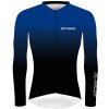 Cyklistický dres Force SMOOTH dlouhý rukáv modro-černý