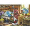 Lovely Cards Pohlednice Modré kočky - Opečovávání