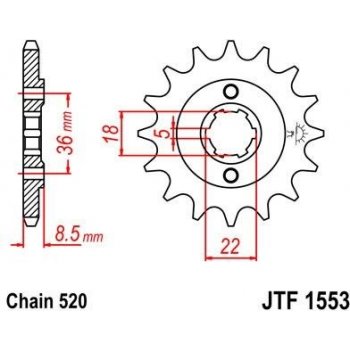 JT Sprockets JTF 1553-14