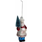 Clayre & Eef Vánoční ozdoba Santa se stromečkem - Ø 9*5*16cm – Hledejceny.cz