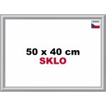 BFHM Plastový rám 50x40 cm stříbrný – Zboží Dáma