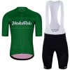 Cyklistický dres HOLOKOLO krátký a krátké kalhoty - GEAR UP - zelená/černá