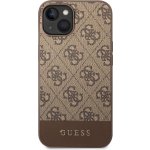 Pouzdro Guess 4G Stripe iPhone 14 hnědé – Zboží Živě
