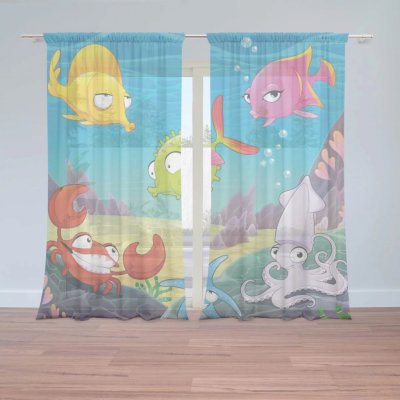 Záclony Podmořský svět 2: 2 ks - 150x250 cm - Sablio – Hledejceny.cz