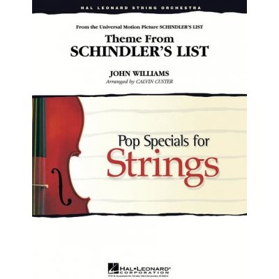 Theme from Schindler's List Schindlerův seznam noty pro smyčcový orchestr party partitura