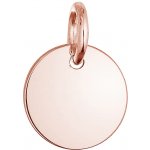 Evolution Group Pozlacený stříbrný přívěsek placička 64092 rose gold – Zboží Dáma
