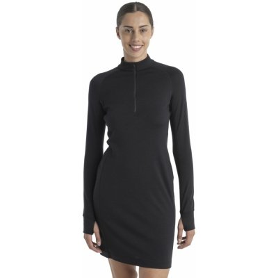 Icebreaker Wmns Merino 260 Granary LS Half Zip Tee Dress Black