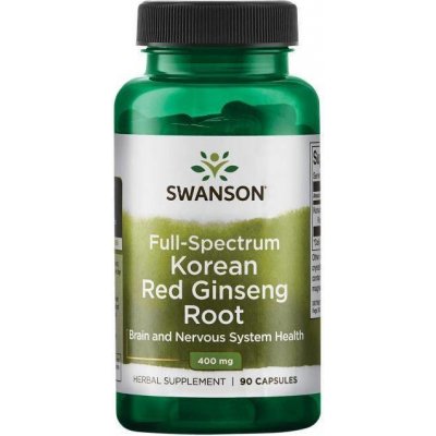 Swanson Full Spectrum Korean Red Ginseng Root 400 mg 90 kapslí