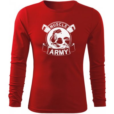 Dragova Fit-T tričko s dlouhým rukávem muscle original červená