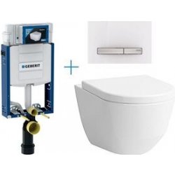 Geberit Kombifix Eco tlačítko Sigma50 alpská bílá WC Laufen Pro + sedátko 110.302.00.5 BY8