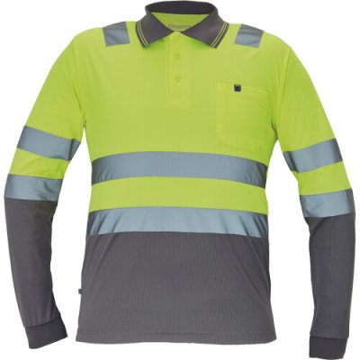 Cerva LEON HV polokošile dl.rukáv žlutá/šedá 5XL – Sleviste.cz