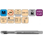 NÁSTROJE CZ Závitník strojní M8 ISO2 HSSE DIN 371 B prodloužený L=120mm - CZZ1500XXL-M8-ISO2