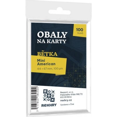 REXhry Obaly na karty REX Mini American Bětka 44 x 67 mm 100ks – Zboží Živě