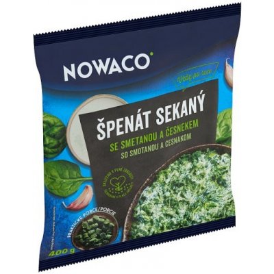 Nowaco Špenát sekaný se smetanou a česnekem 400g – Zboží Dáma