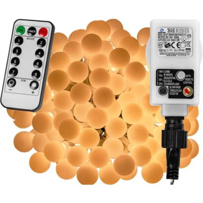 Voltronic 67300 Párty osvětlení 5 m 50 LED diod teple bílé + ovladač – Zboží Dáma