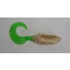 Návnada a nástraha Relax Super Fish shad twister tail 7cm Gold pearl tricolor glitters 1ks