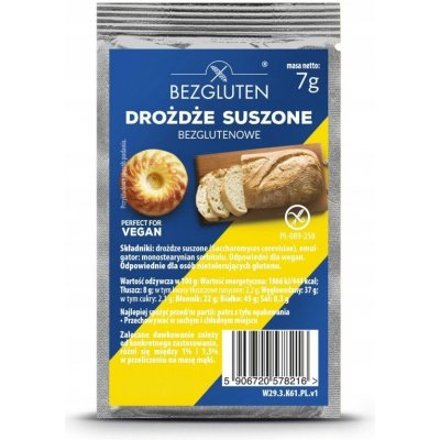 Bezgluten Droždí sušené 7 g – Sleviste.cz