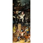 Obrazy - Bosch, Hieronymus: Zahrada pozemských rozkoší - peklo, zatracení (pravá část) - reprodukce obrazu – Sleviste.cz