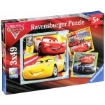 Ravensburger Disney Auta 3: Na závodech 3 x 49 dílků – Sleviste.cz