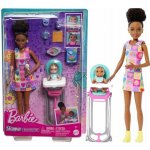 Barbie Skipper Chůva + Jídelní židlička s dítětem HTK34 – Sleviste.cz