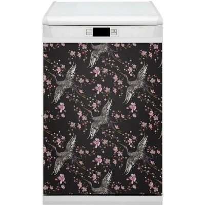 Magnet na myčku moderní Volavky a květiny 45x70 cm – Hledejceny.cz