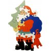 Dřevěná hračka Drewmax 161652 puzzle Santa Claus se stromkem