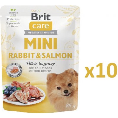 Brit Care Mini Rabbit & Salmon fillets in gravy 10 x 85 g – Hledejceny.cz