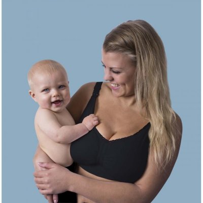 Carriwell podprsenka ke kojení bezešvá push up s gelovou kosticí černá – Zboží Mobilmania