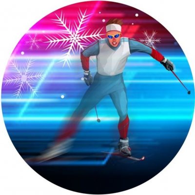 Emblém barevný EM480 lyže běžky – Sleviste.cz