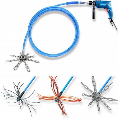 Turbo Spiner sada na řištění komína na vrtačku 10 m – Zboží Dáma