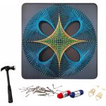 RealG RC-K-159 Kreativní sada na String Art 40 x 40 cm geometrický kruh – Hledejceny.cz