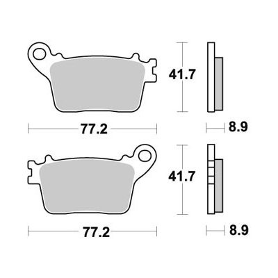 Brzdové destičky Brembo zadní YAMAHA YZF 600 R6 (nový model 06-20 řetěz 525) rok 17-20