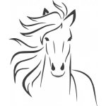 Kreativní svět Hlava koně plastová šablona 14,5x14,5 cm – Zboží Dáma