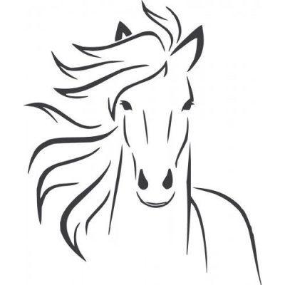 Kreativní svět Hlava koně plastová šablona 14,5x14,5 cm – Zboží Dáma