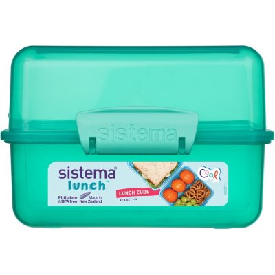 Sistema Dělený svačinový box Lunch Cube s 2 oddíly 1,4 l mátová – Zboží Mobilmania
