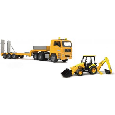 Bruder 1654 Nákladní auto MAN návěs + traktor JCB MIDI CX – Zboží Dáma