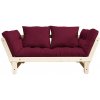 Pohovka Karup design FRESH SOFA natural pine borovice 140*200 cm bordeaux