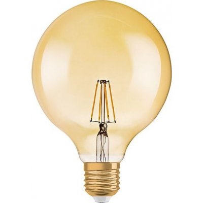 Osram Vintage 1906 LED světelný zdroj, 6,5 W, 720 lm, teplá bílá, E27 VINTAGE 1906 LED CL GLOBE125 FIL G – Zboží Živě