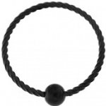 Piercingate kroužek PKR00122 černá kuličky – Zboží Dáma