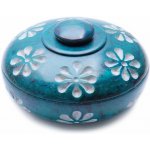 Nefertitis Stojánek Miska modrá s květy na vonné tyčinky 7,7 cm – Zboží Dáma