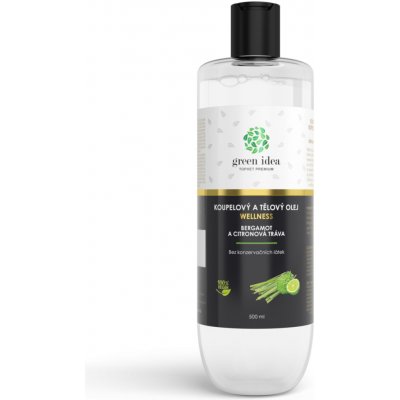 Green idea Wellness Bergamot a citronová tráva v mandlovém oleji koupelový a tělový olej 200 ml – Hledejceny.cz