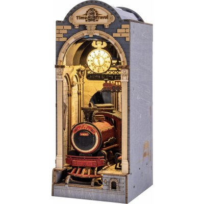 RoboTime Rolife DIY 3D Zarážka na knihy: Cestování v čase s LED osvětlením 258 dílků – Zbozi.Blesk.cz