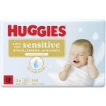 HUGGIES Extra care sensitive triplo vlhčené ubrousky 144 ks – Zboží Dáma