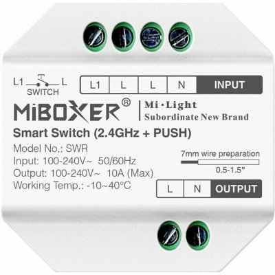 LED Solution Mi-Light MiBoxer RF Spínač pro LED svítidla 230V – Zboží Dáma