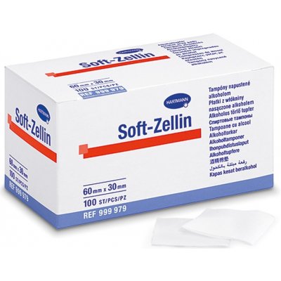 Soft-Zellin tampony s alkoholem 100 ks