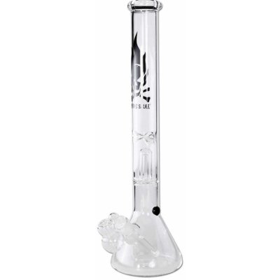 Black Leaf® Cylinder Ice Bong Skull s perkolací 50 cm čirá – Zboží Dáma