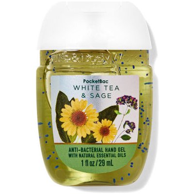 Bath & Body Works PocketBac antibakteriální gel na ruce White Tea & Sage 29 ml