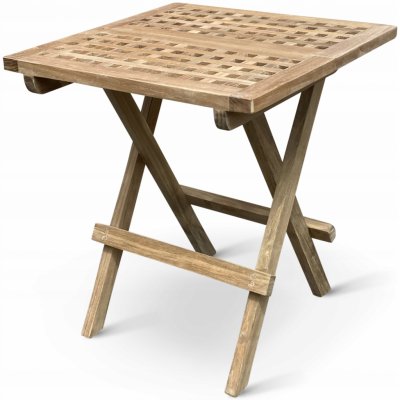 Texim Piknik hranatý teakový skládací stolek – Zboží Mobilmania